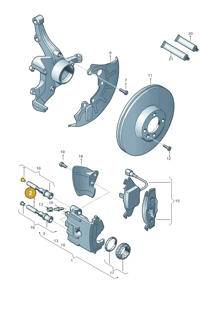 1J0615219 — Volkswagen New beetle cabriolet (2016-2019) diagram 253615160, position 2