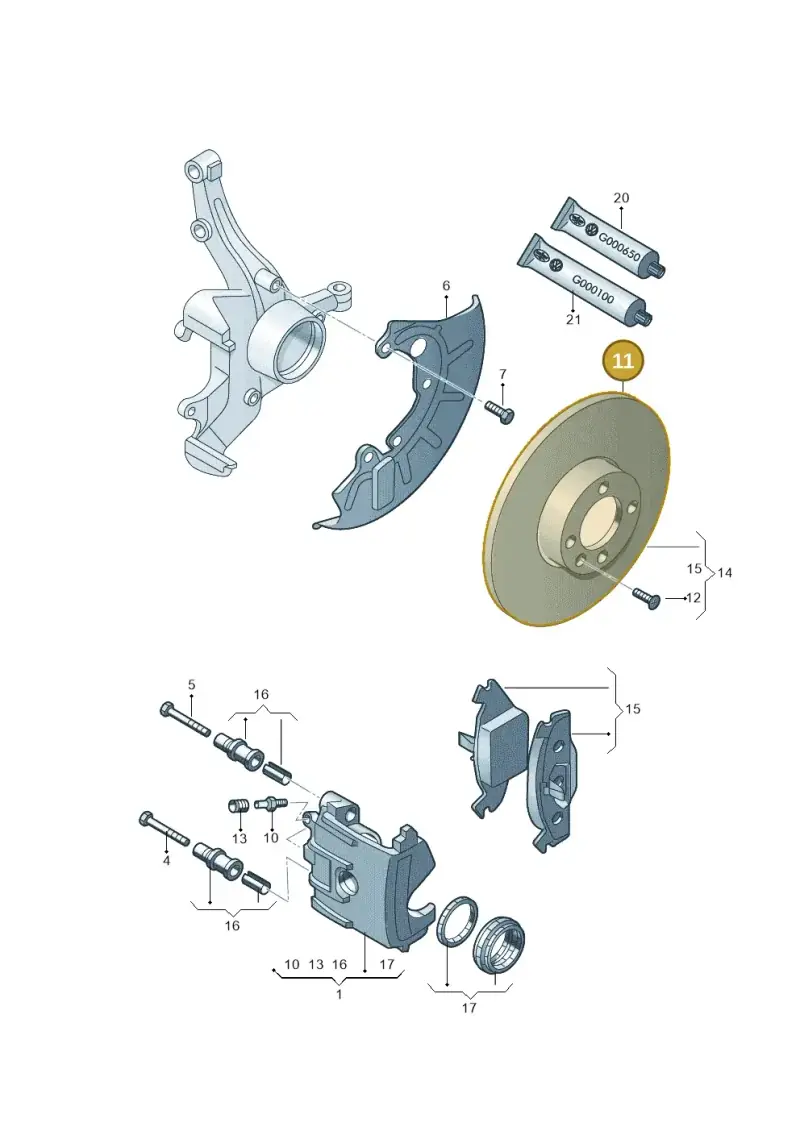 1J0615301M — Volkswagen GOLF/VAR./4MOT. A4     02 (2001-2002) diagram 405615015, position 11