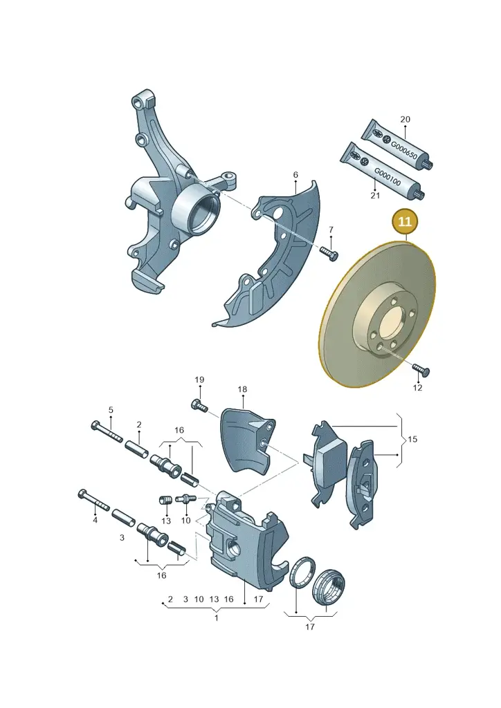 1J0615301M — Volkswagen New Beetle 06> (2005-) diagram 166615150, position 11