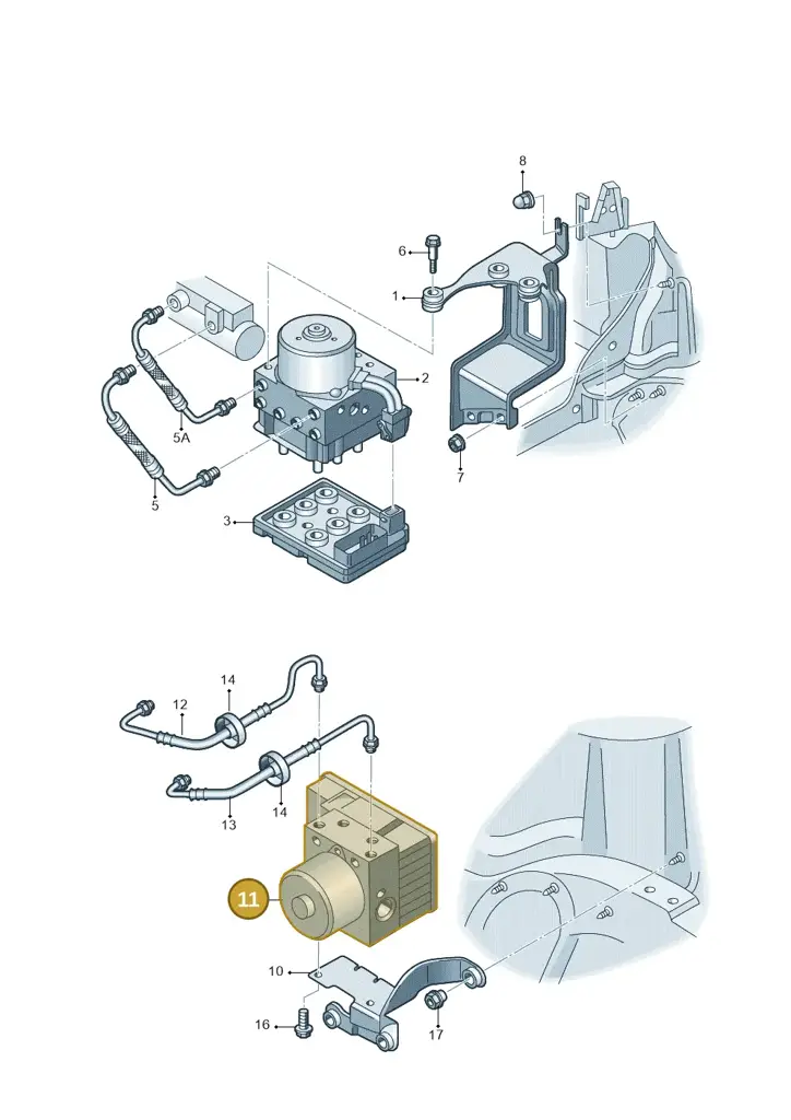 1J0698417A — Volkswagen New Beetle 06> (2005-) diagram 194614300, position 11