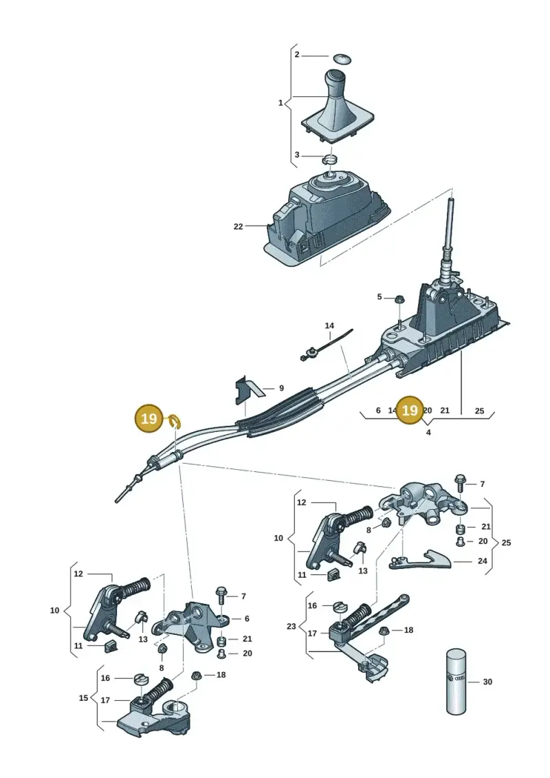 1J0711280C — Volkswagen Caddy Maxi Kombi (2020-2024) diagram 793711301, position 19