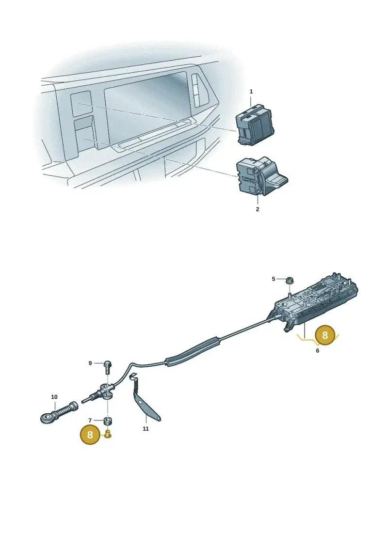 1J0711795D — Volkswagen Multivan (2021-) diagram 7t0713100, position 8