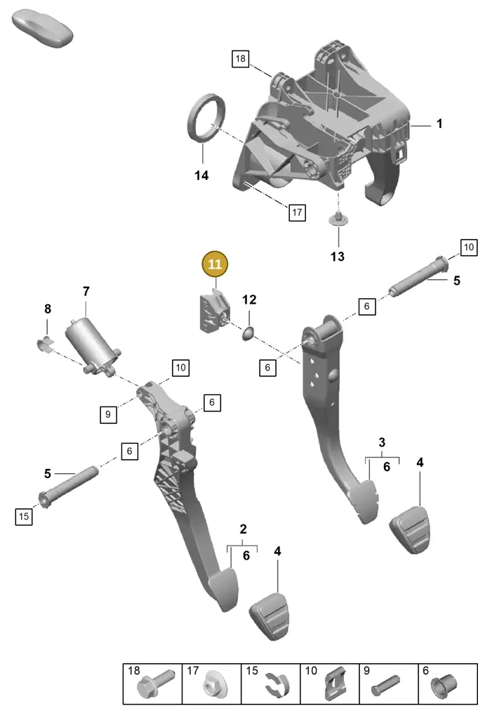 1J0721165 — Porsche Boxster Spyder (2019-2020) diagram p55702000, position 11