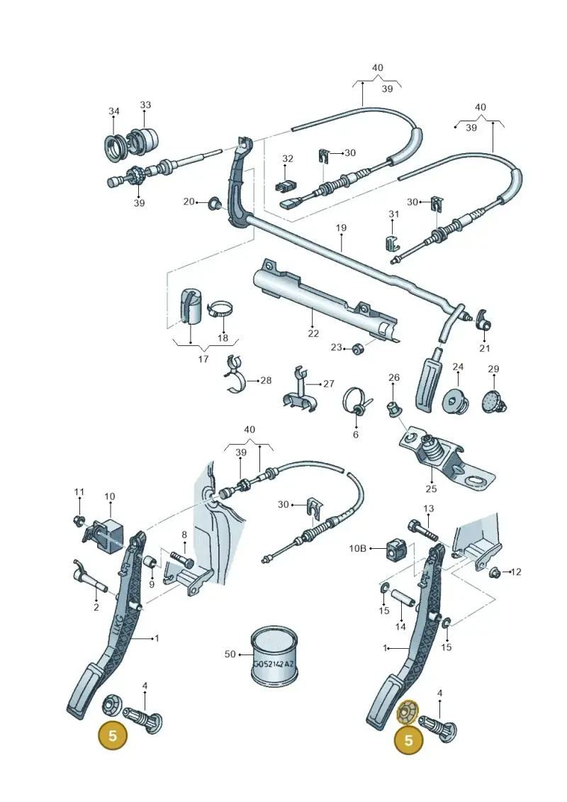 1J0723528 — Volkswagen CADDY-KOMBI/KASTENW.   06> (2005-) diagram 138721600, position 5