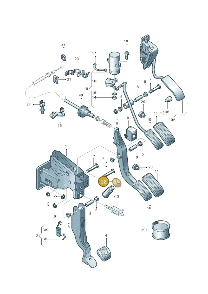 1J0723528 — Volkswagen New Beetle Cabrio.     06> (2005-) diagram 194721600, position 12