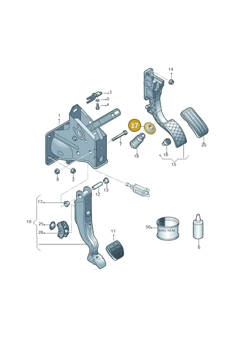 1J0723528 — Volkswagen Polo (2008-2009) diagram 461721600, position 17
