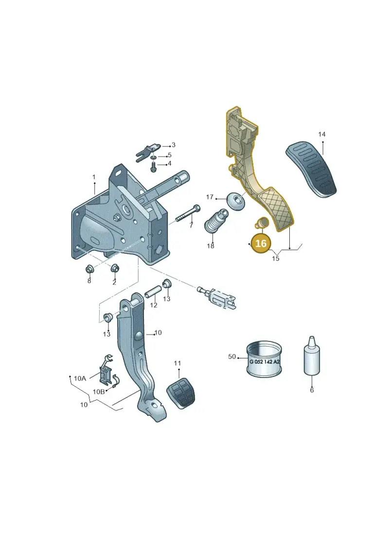 1J0723549B — Volkswagen Polo (2011-2014) diagram 225721600, position 16