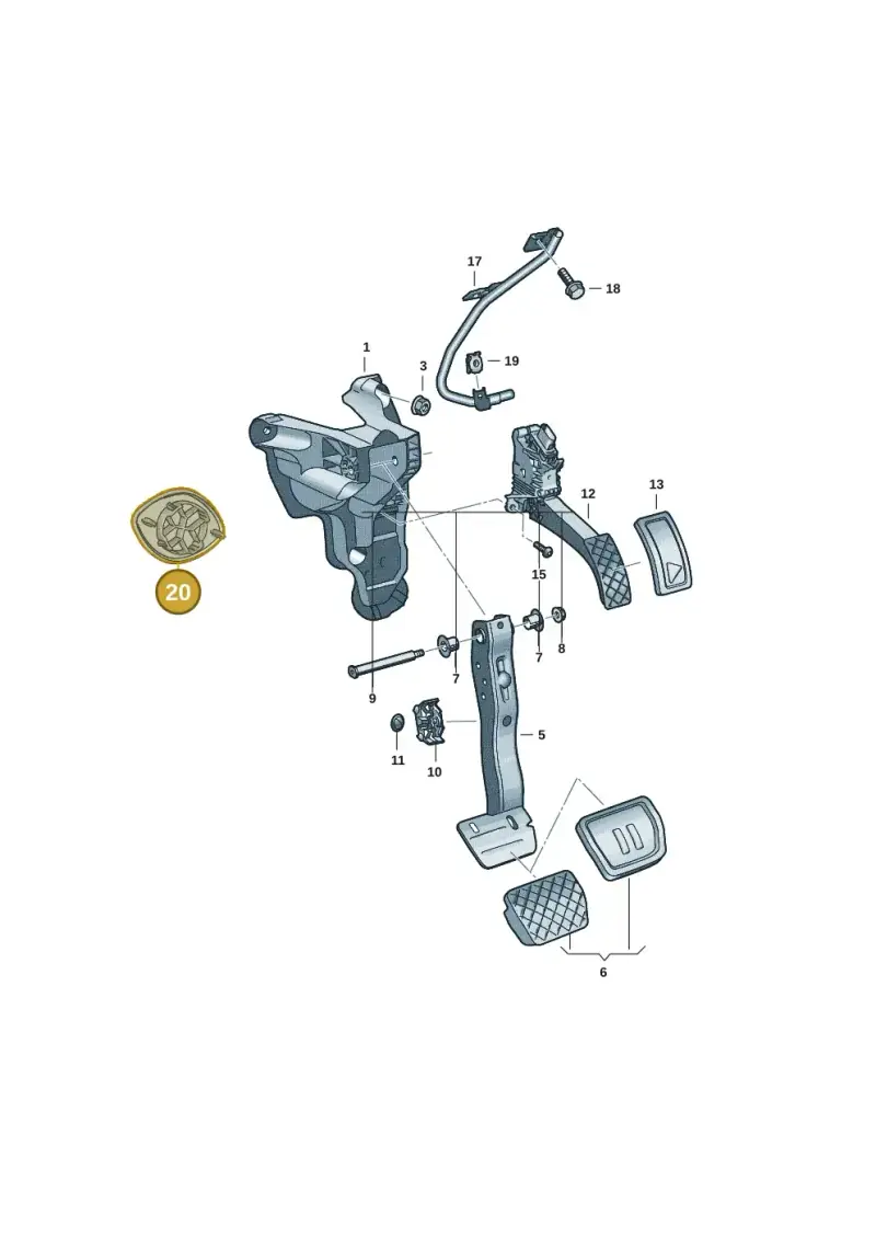 1J0723753A — Volkswagen Taigo (2021-2024) diagram 2f0721500, position 20