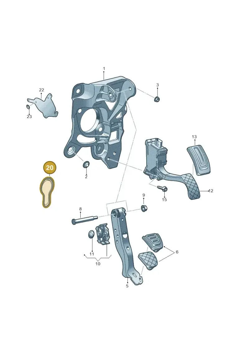 1J0723753A — Volkswagen T-Cross 1,0 (2018-2024) diagram 837721700, position 20