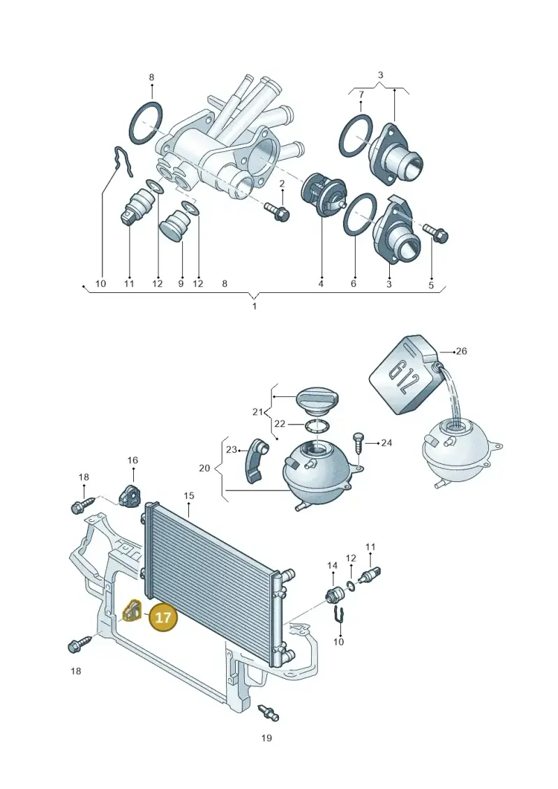 1J0806157F — Volkswagen New Beetle             06> (2005-) diagram 194121700, position 17
