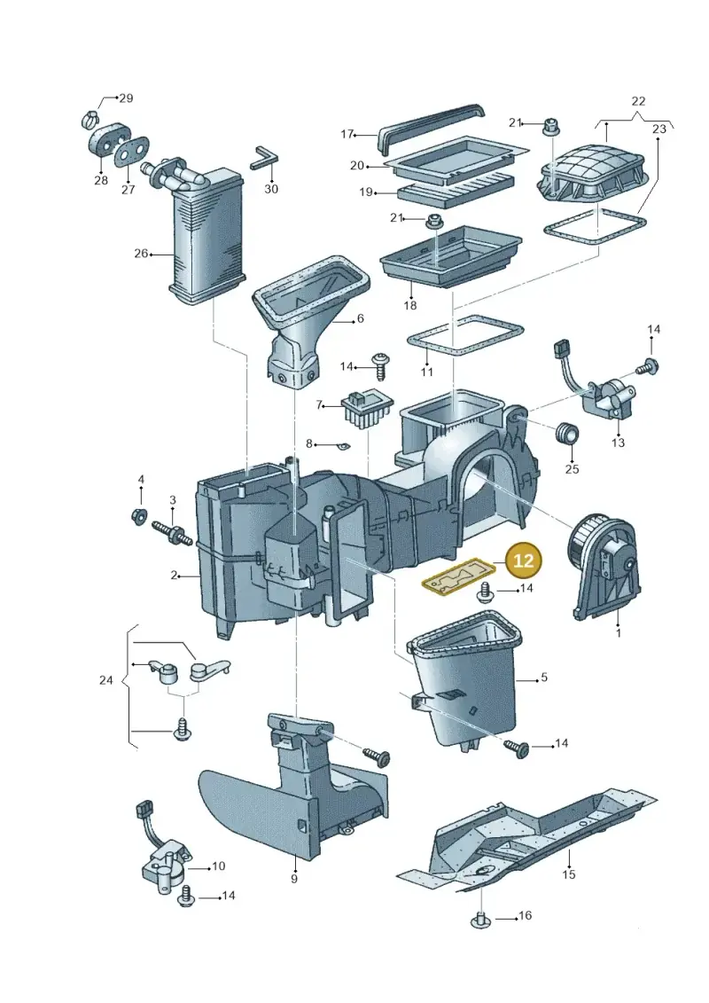 1J0819022A — Volkswagen CADDY-KOMBI/KASTENW.   06> (2005-) diagram 238819200, position 12
