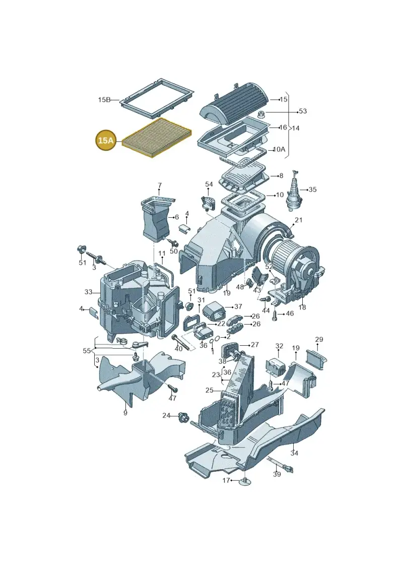 1J0819644A — Volkswagen GOLF CABRIO (2002-2002) diagram 121820100, position 15A