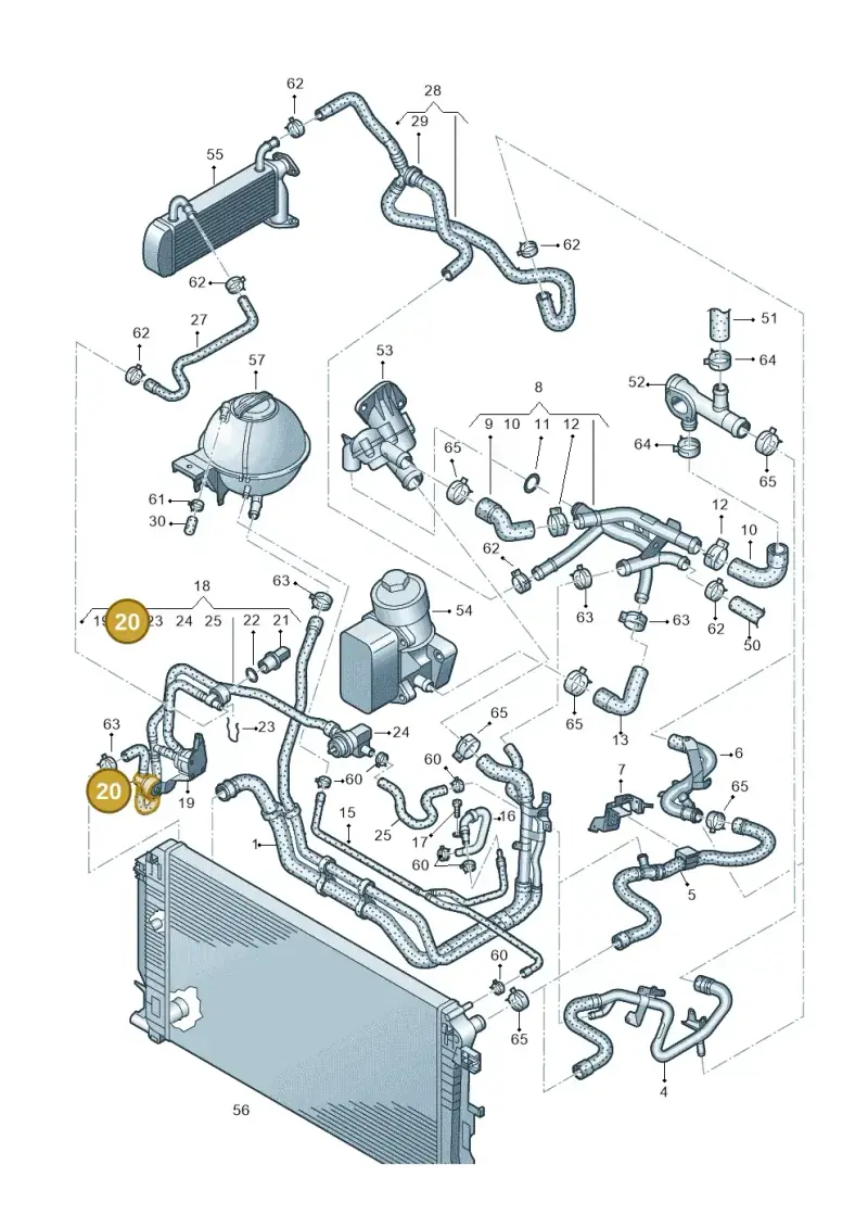 1J0819809 — Volkswagen Crafter 35 panel (2011-2016) diagram 722121400, position 20