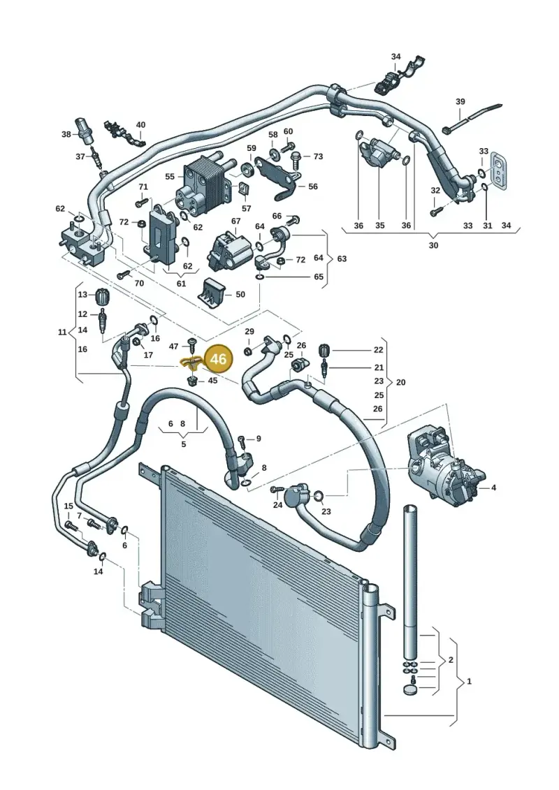 1J0820774 — Volkswagen Passat estate (2023-) diagram 596260702, position 46