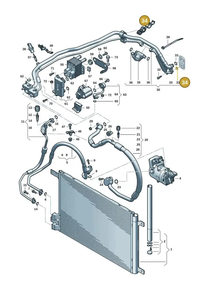 1J0820774A — Volkswagen Passat estate (2023-) diagram 596260702, position 34
