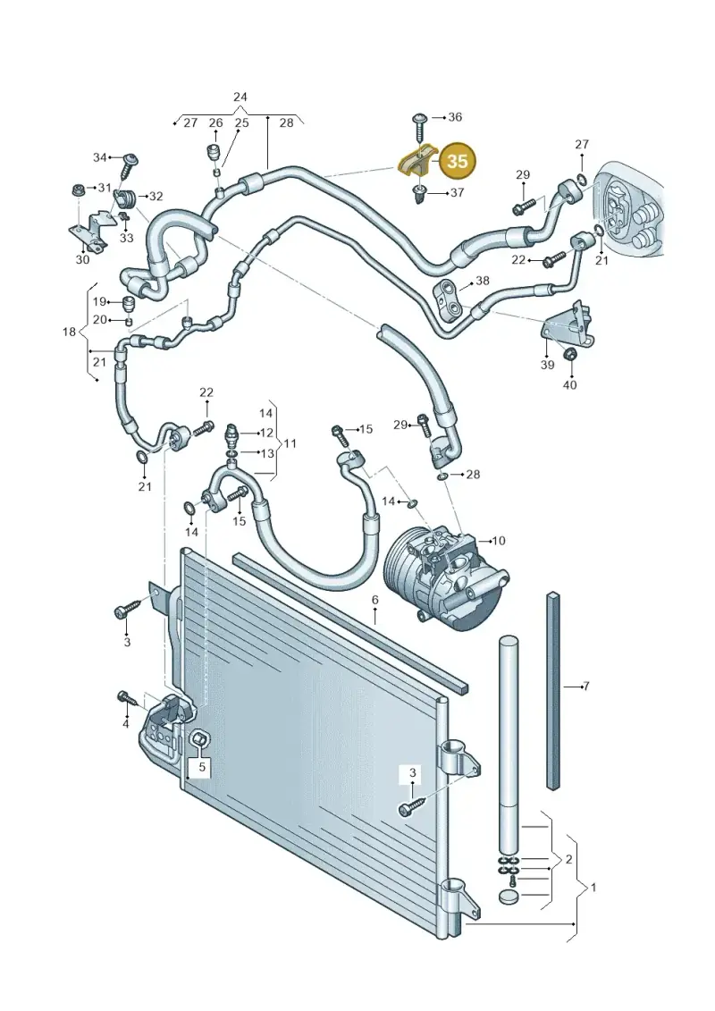 1J0820774A — Volkswagen Caddy kombi (2015-2020) diagram 866260400, position 35