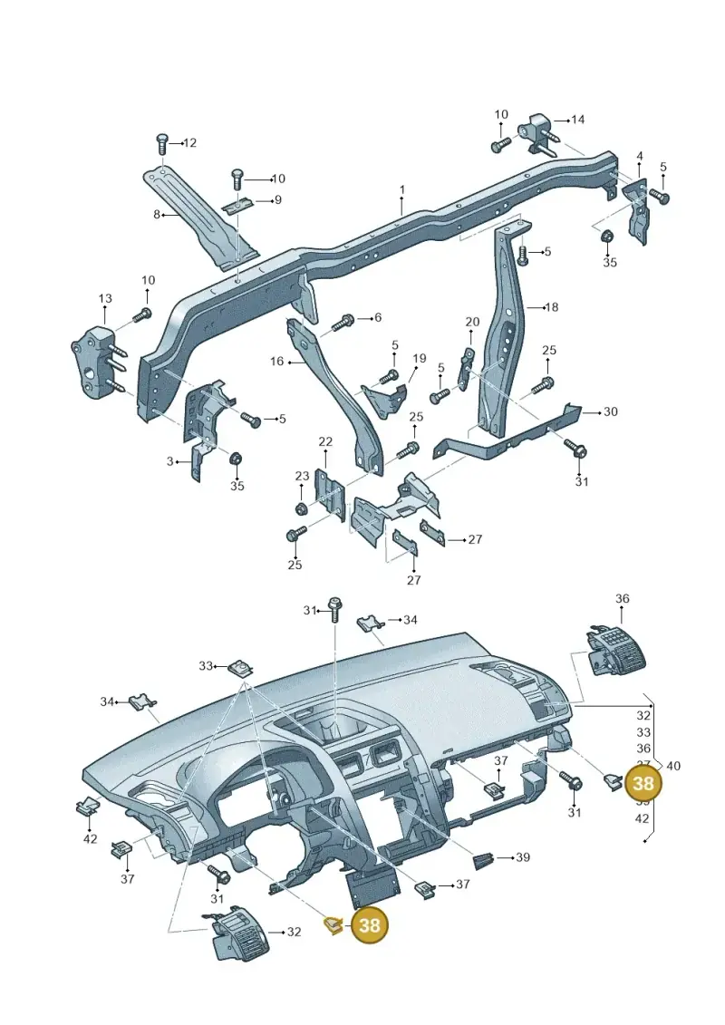 1J0858213 — Volkswagen TOURAN (2006-) diagram 409857000, position 38