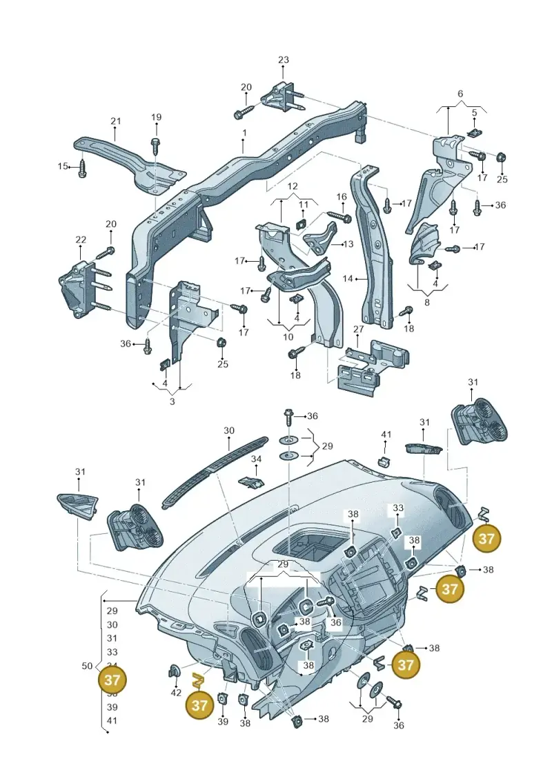 1J0858213 — Volkswagen Golf Plus (2011-2014) diagram 459857000, position 37