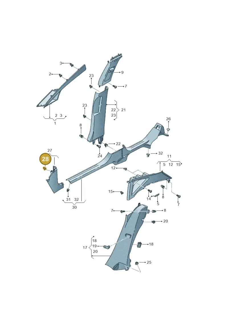 1J0864247 — SEAT Leon Stylance (2010-2012) diagram 456867650, position 28