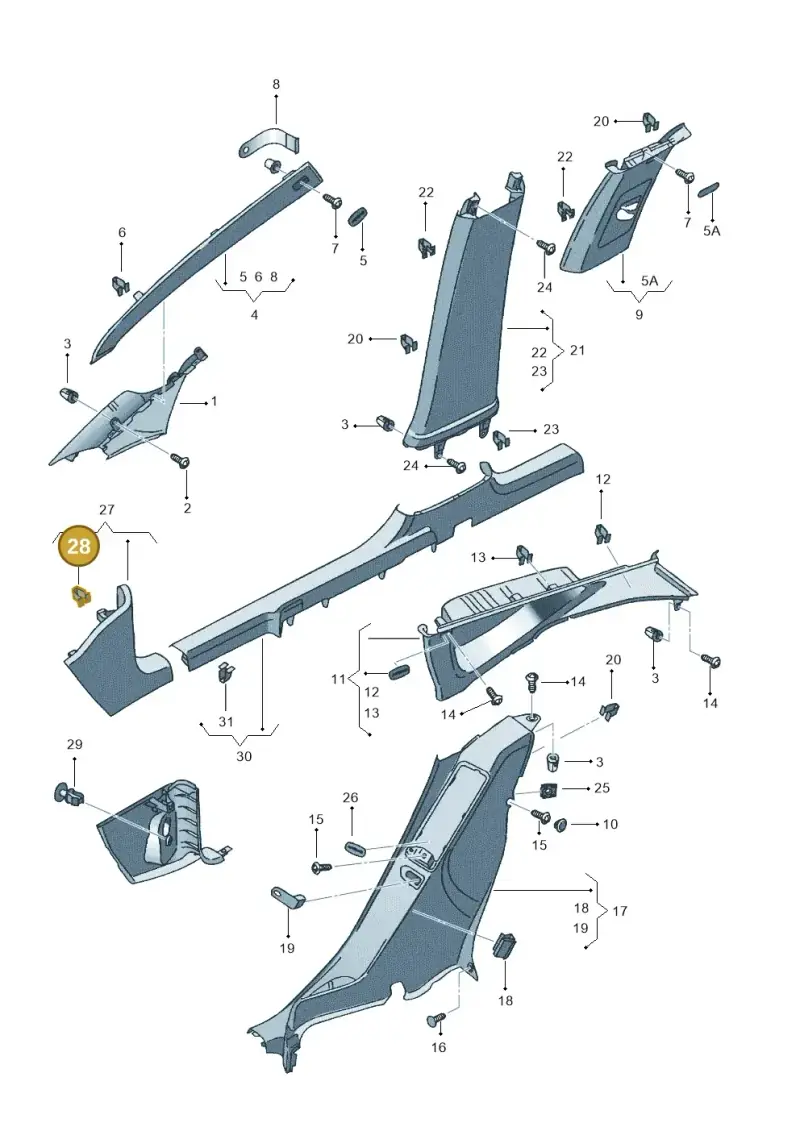 1J0864247 — SEAT Altea XL (2013-) diagram 498867650, position 28