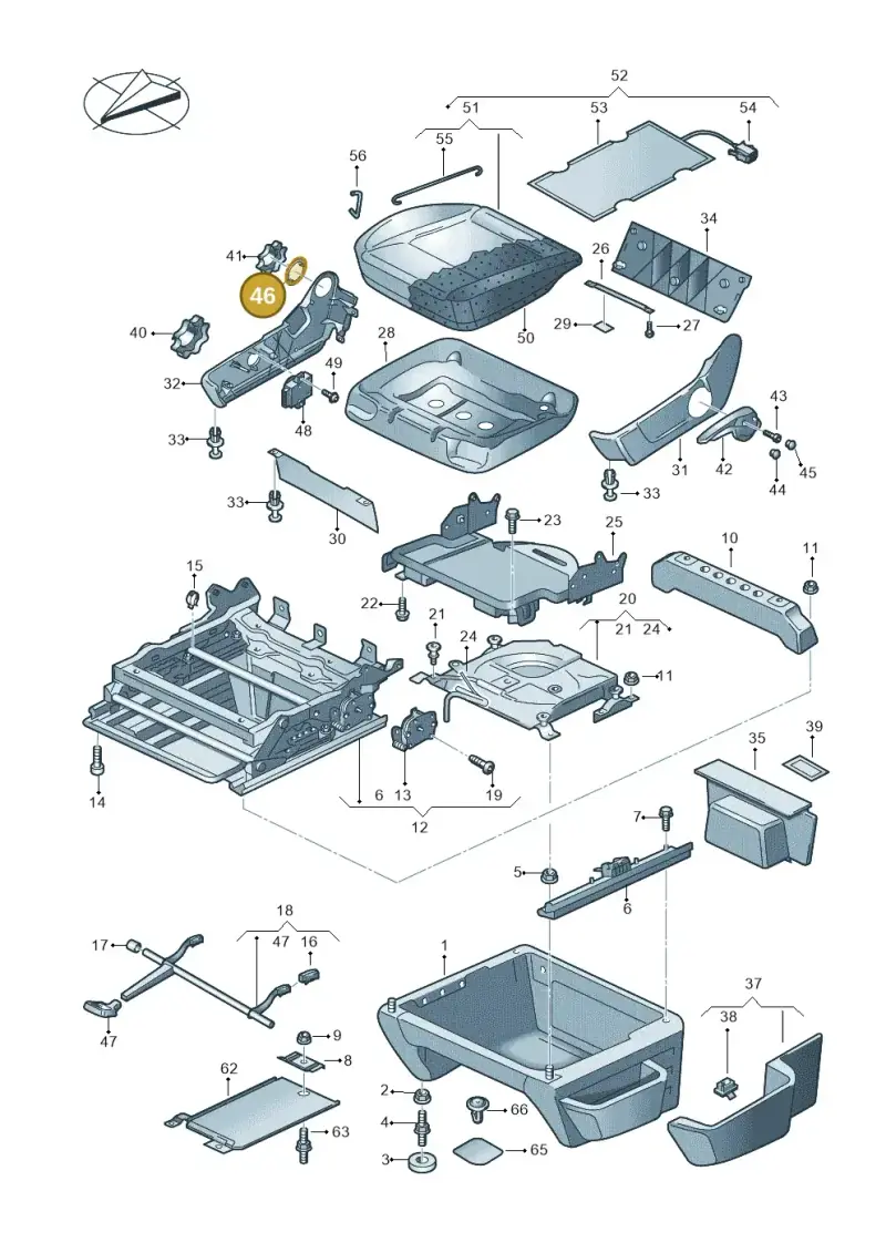1J0881493 — Volkswagen Transport. multivan (2019-2024) diagram 861881000, position 46
