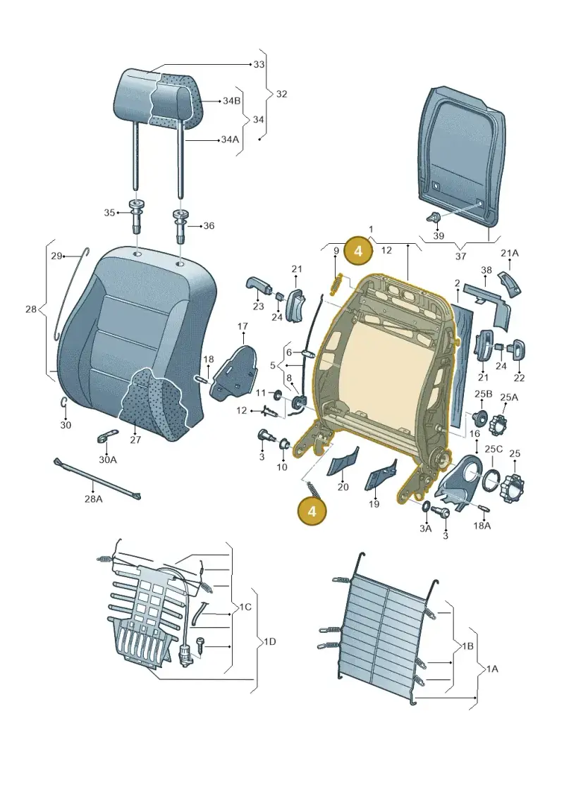 1J0881497 — Volkswagen New Beetle             06> (2005-) diagram 201881500, position 4