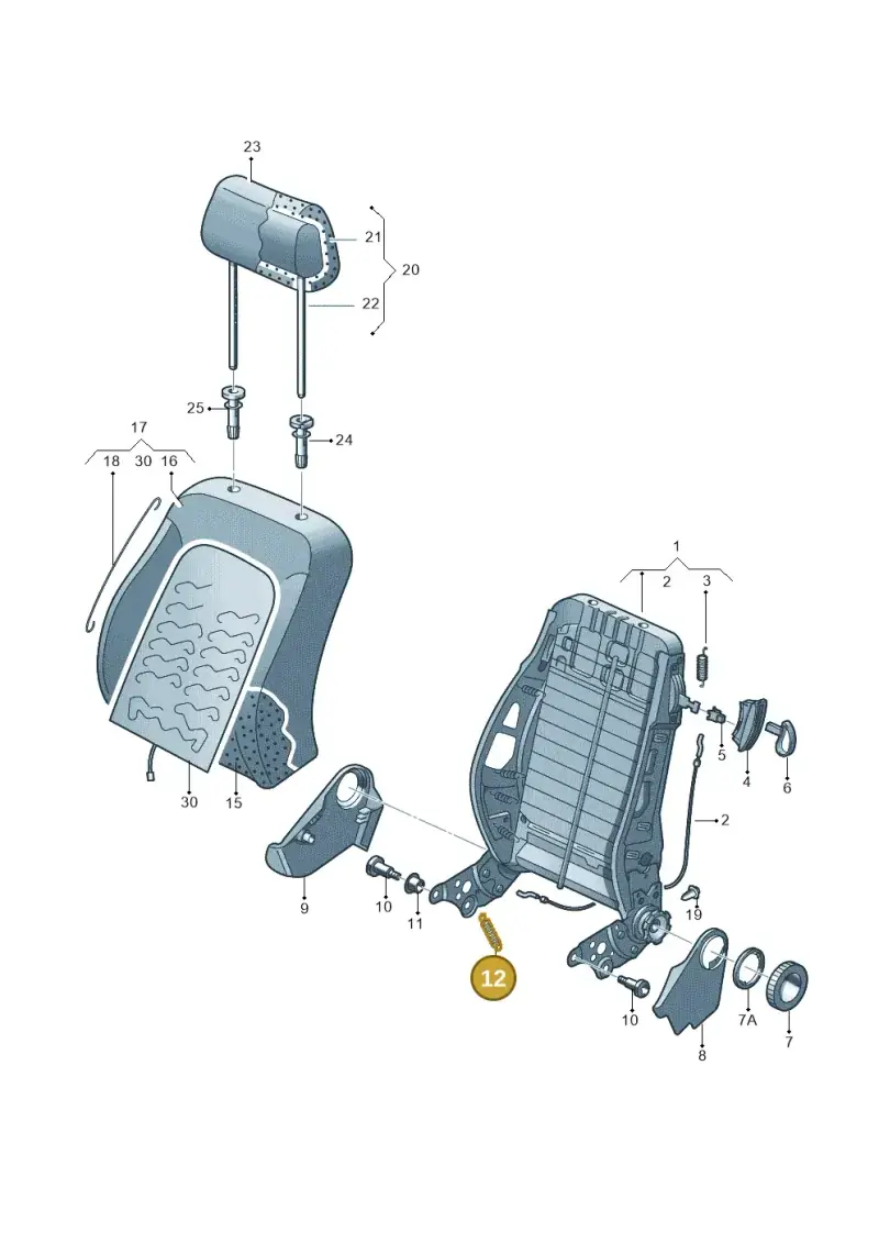 1J0881497 — Volkswagen Polo 1.4 BlueMotion (2014-2017) diagram 672881500, position 12