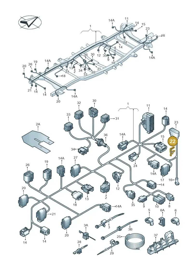 1J0906029A — Volkswagen Amarok twin cab (2022-) diagram 749971850, position 22