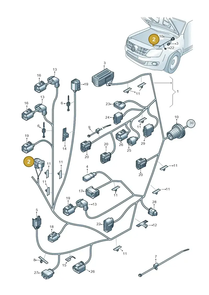 1J0906234 — Volkswagen Amarok twin cab (2022-) diagram 894971810, position 2