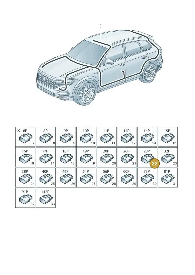 1J0906379B — Volkswagen Touareg (2017-2023) diagram 439971810, position 22