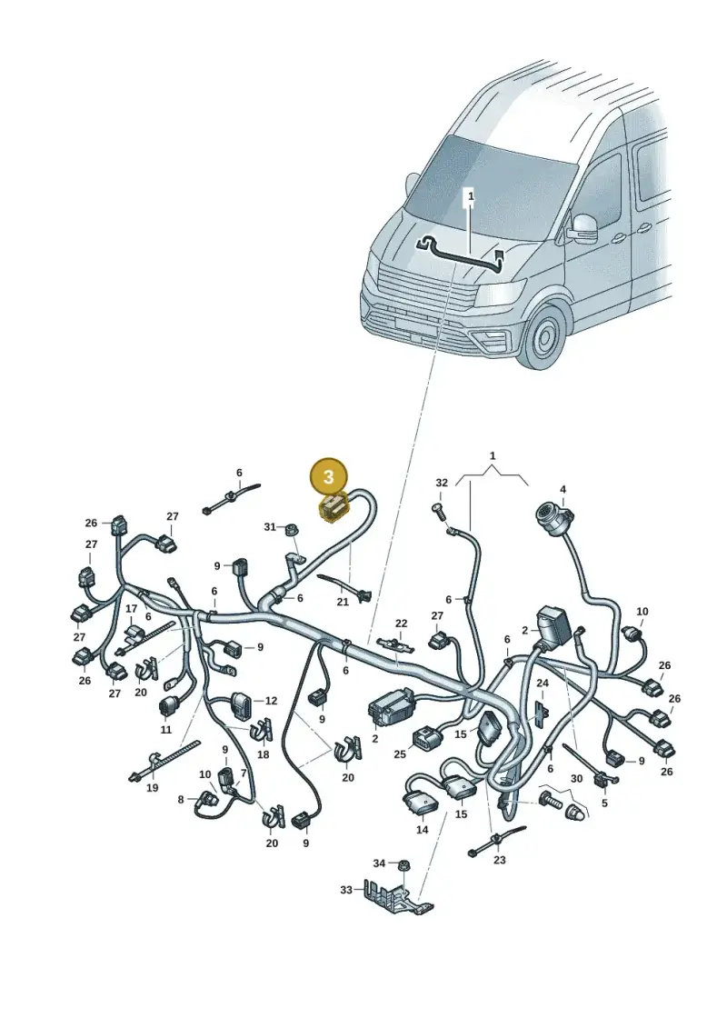 1J0906379B — Volkswagen E-Crafter 35 (2018-2024) diagram 599971006, position 3
