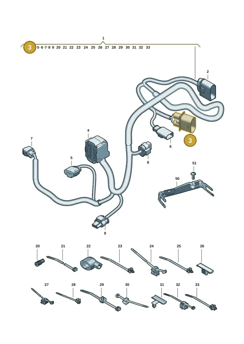 1J0906444A — Audi A5 Limousine (2024-2025) diagram 8wk972810, position 3