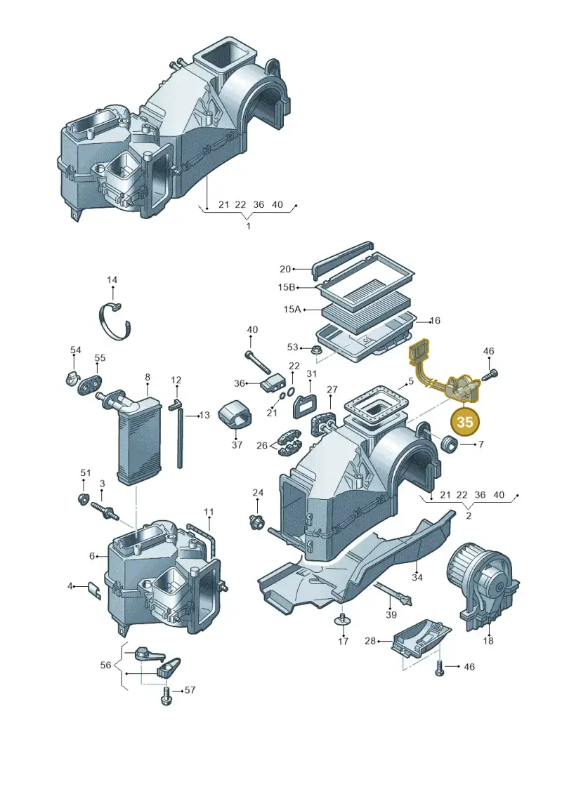1J0907511 — Volkswagen New Beetle Cabrio. (2003-2005) diagram 194820100, position 35