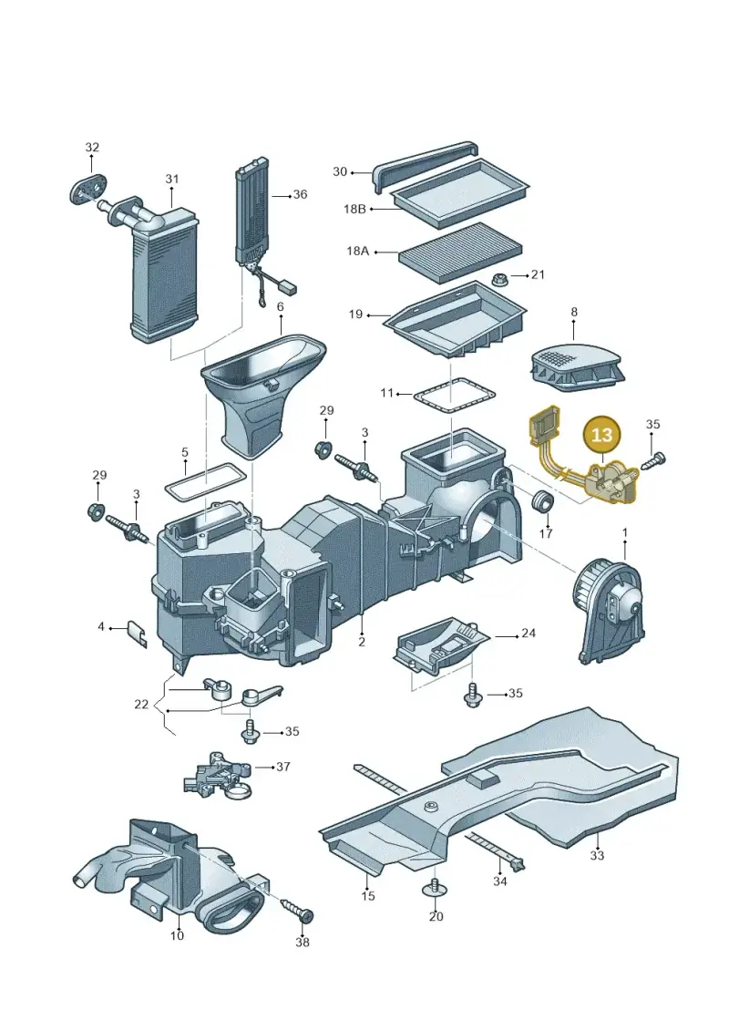 1J0907511 — Volkswagen LUPO/3L TDI (2003-2005) diagram 231819250, position 13