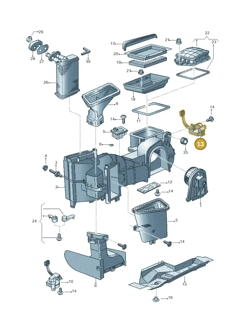 1J0907511 — Volkswagen CADDY-KOMBI/KASTENW.   06> (2005-) diagram 238819200, position 13