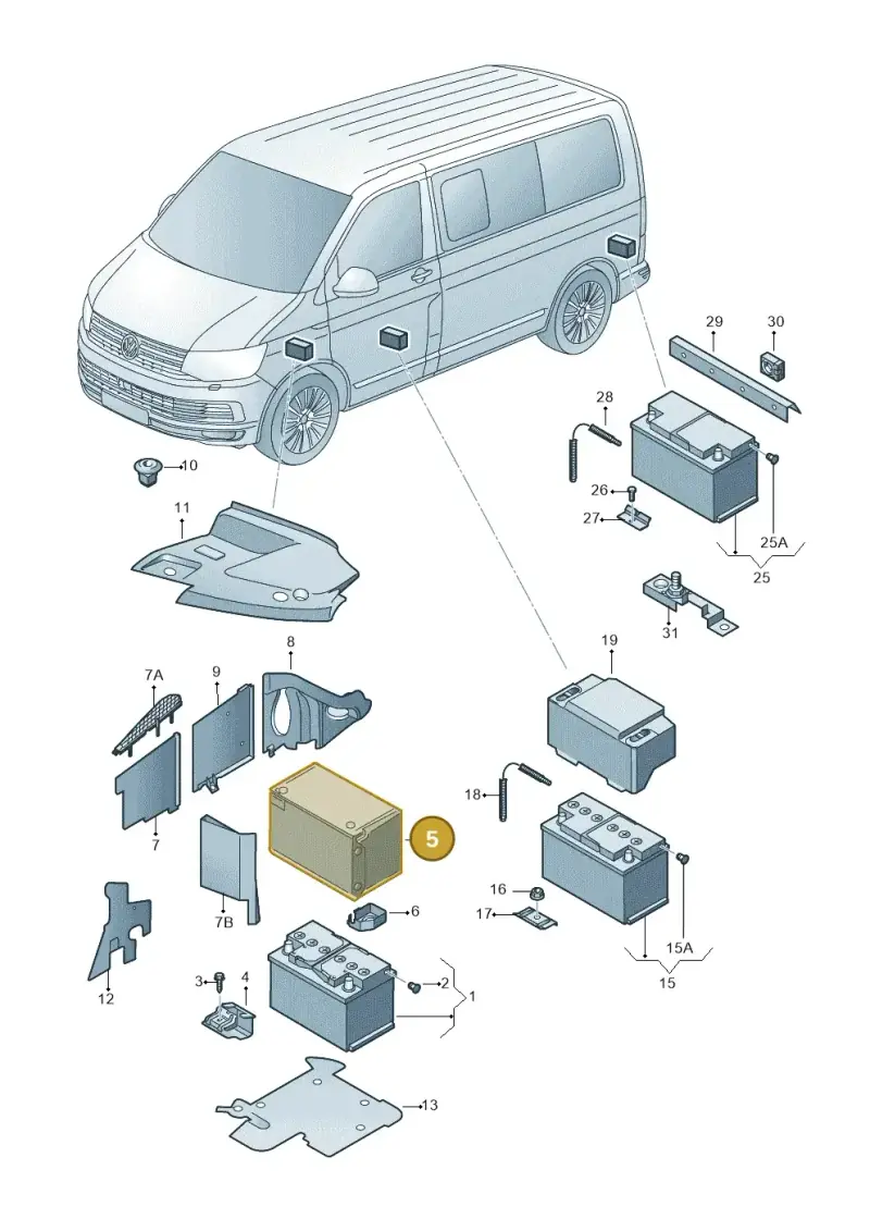 1J0915418C — Volkswagen California Camper (2015-2019) diagram 871915000, position 5