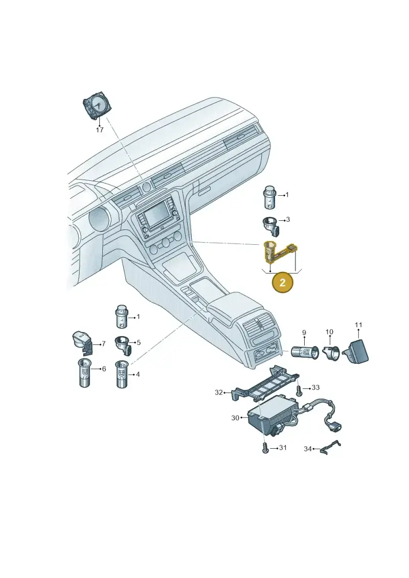 1J0919309B — Volkswagen Arteon (2017-2023) diagram 828919200, position 2