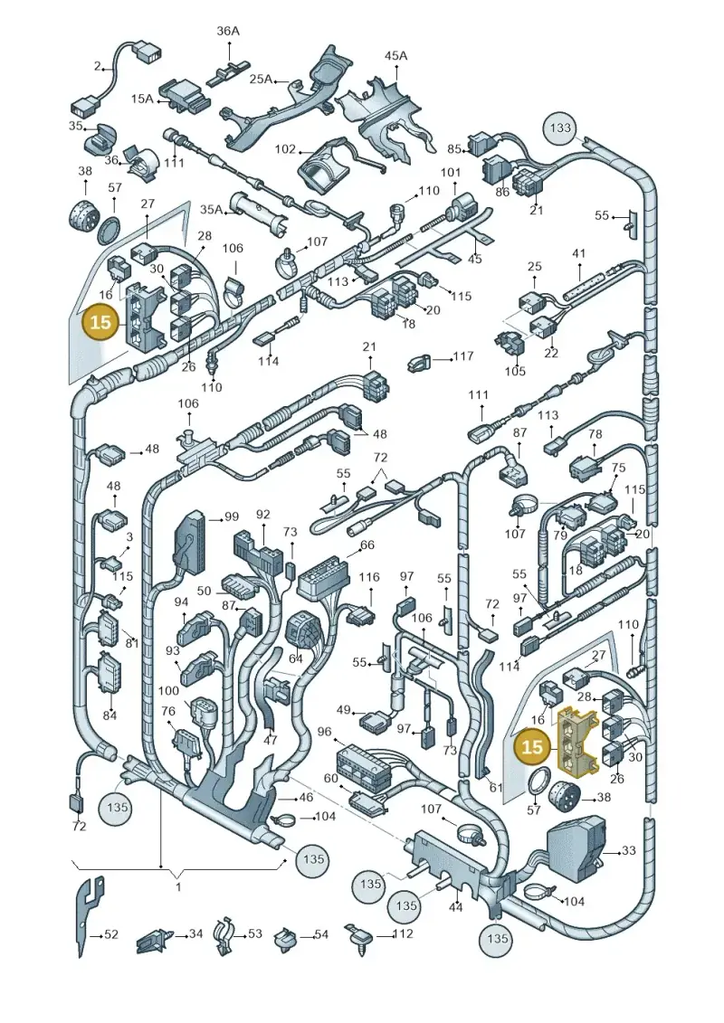 1J0937510 — Volkswagen New Beetle Cabrio. (2003-2005) diagram 201971810, position 15