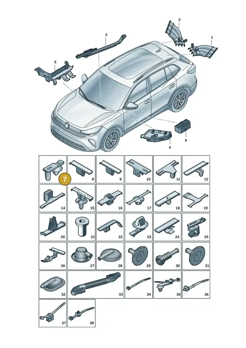 1J0937510A — Volkswagen Tiguan 2.0 (2023-) diagram 57x972001, position 7