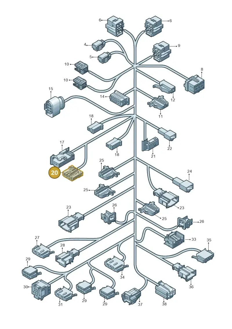 1J0937713 — Volkswagen Transp. caravelle (2011-2015) diagram 679972810, position 20
