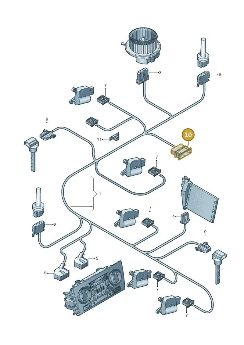 1J0937713A — Volkswagen Sharan BlueMotion (2015-2022) diagram 412972600, position 10