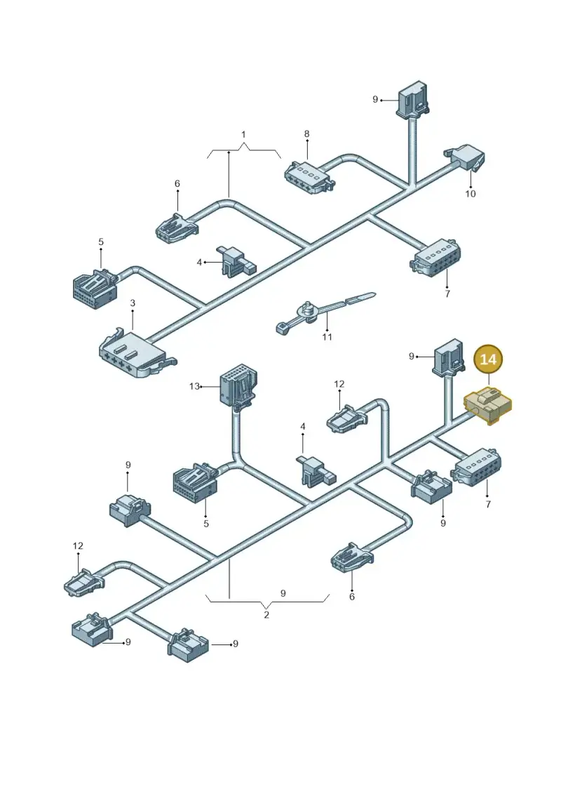 1J0937713A — Volkswagen Beetle (2016-2019) diagram 715972660, position 14