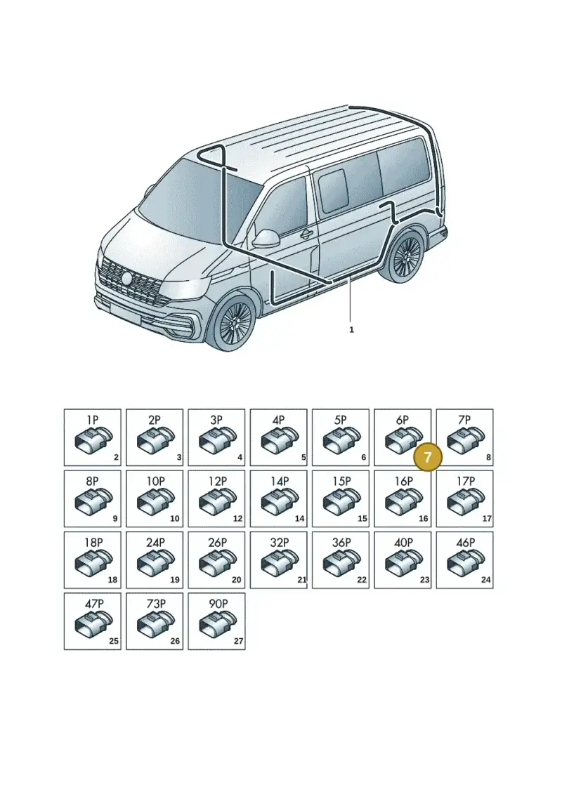 1J0937713A — Volkswagen Transport. multivan (2019-2024) diagram 7em971080, position 7