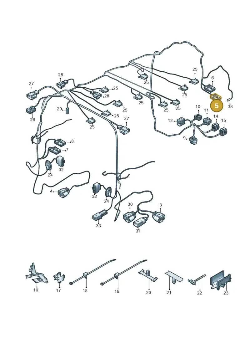 1J0937713B — Volkswagen Transp. caravelle (2011-2015) diagram 410972860, position 5