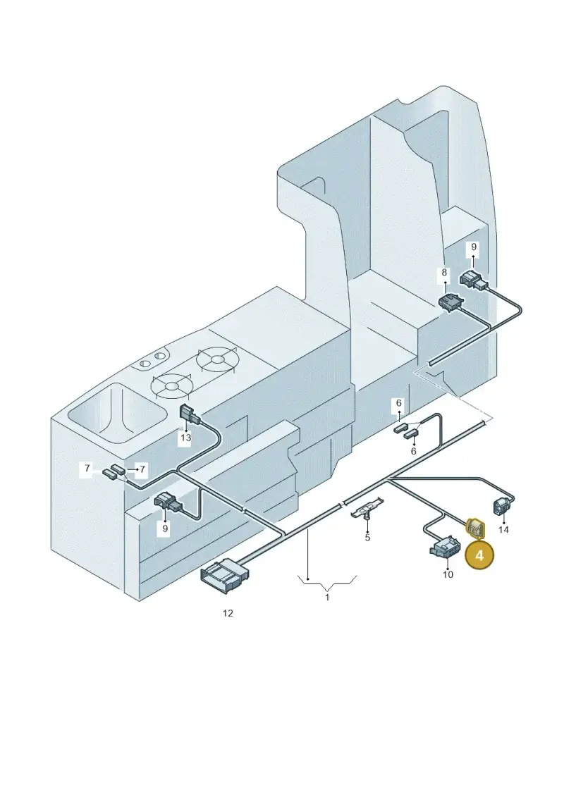 1J0937714A — Volkswagen Caravelle (2019-2024) diagram 452972900, position 4