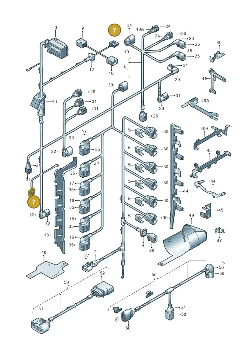1J0937714B — Volkswagen Touareg                08> (2007-) diagram 274971060, position 7