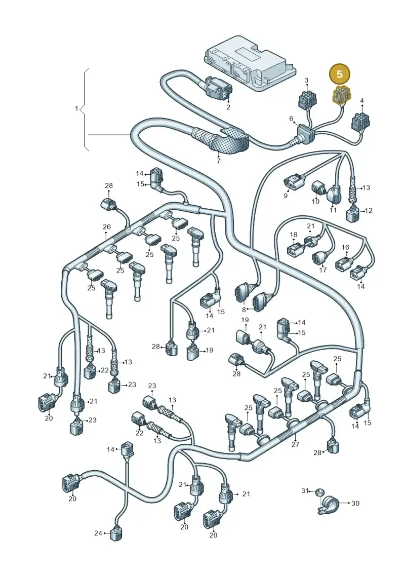 1J0937714B — Audi Q7 qu. 3.0 TDI (2009-2015) diagram 493971500, position 5