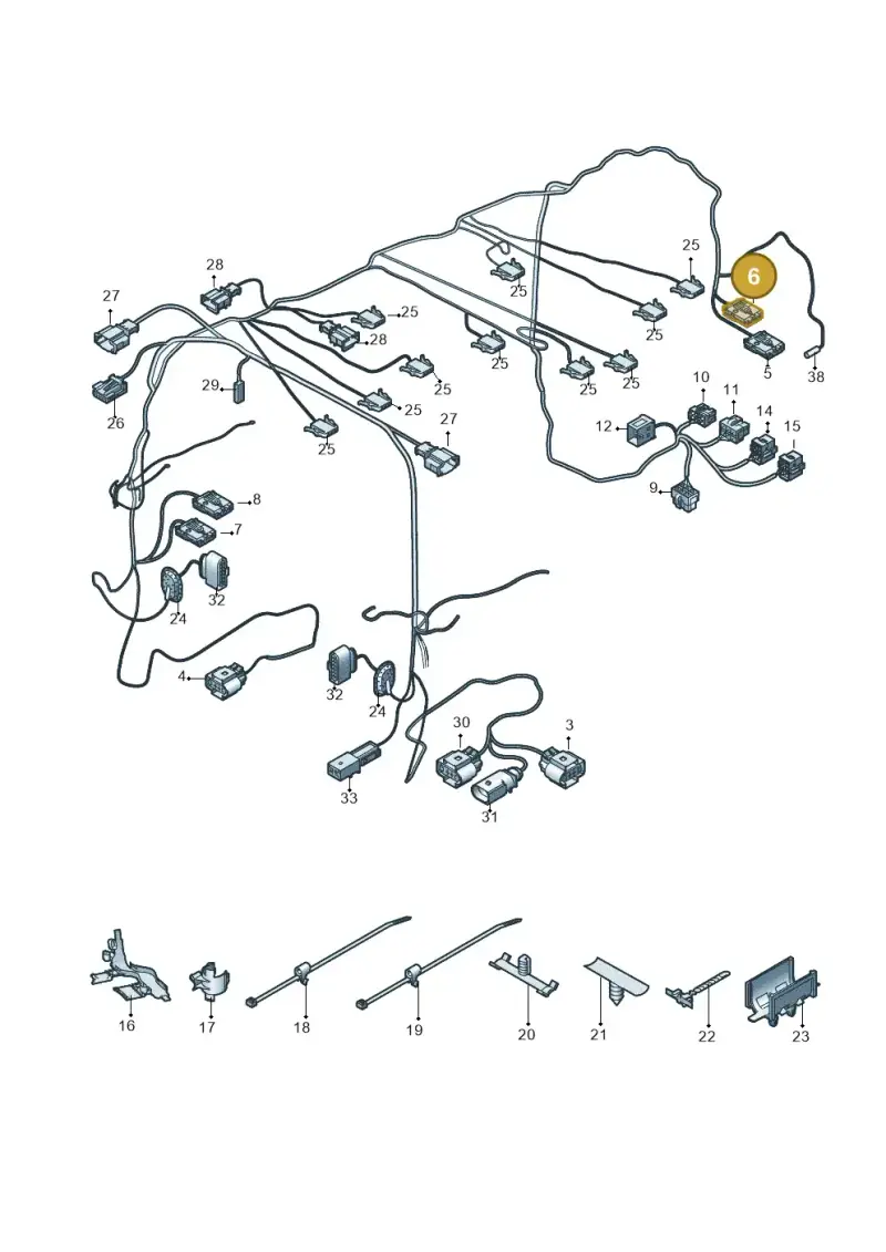 1J0937723 — Volkswagen Transp. caravelle (2011-2015) diagram 410972860, position 6