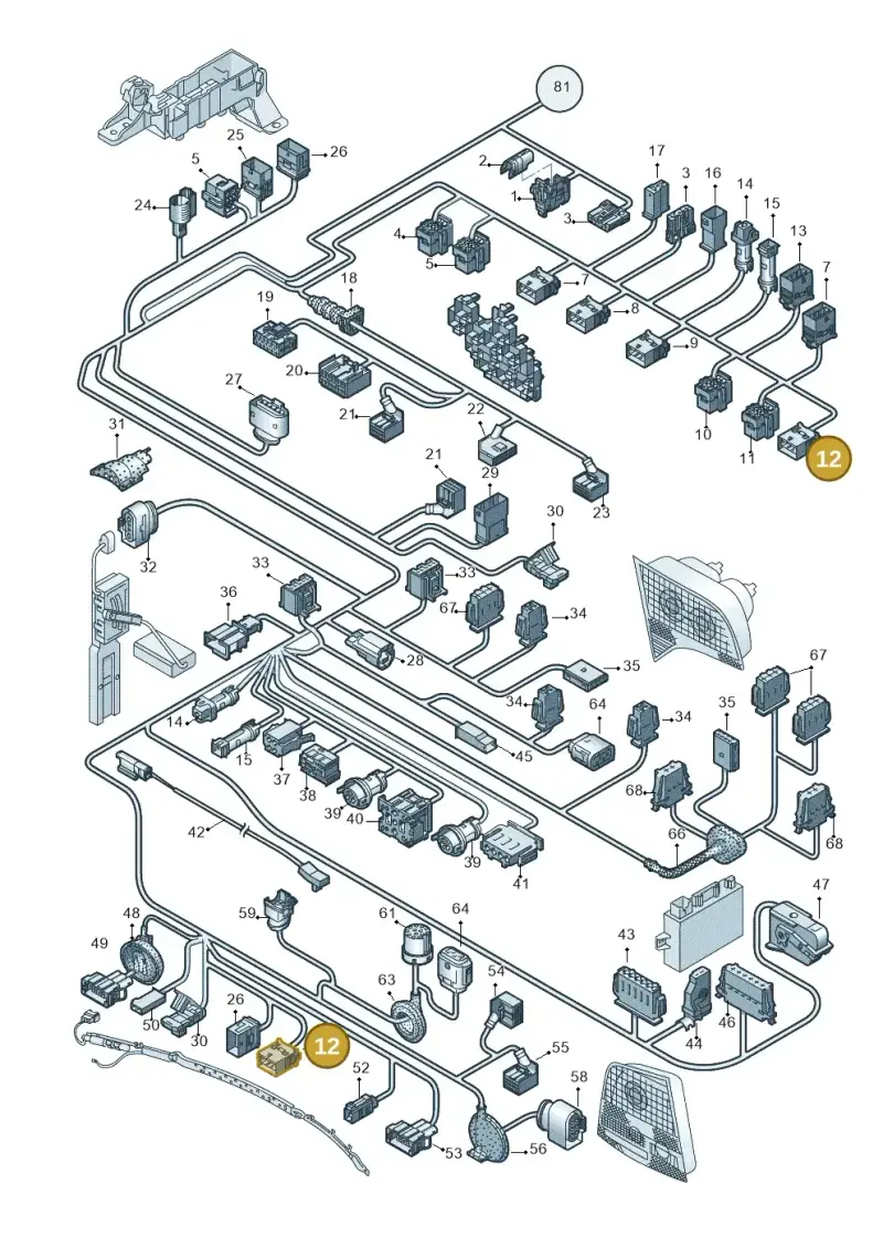 1J0937723A — Audi RS4 qu.           07> (2006-) diagram 454971810, position 12