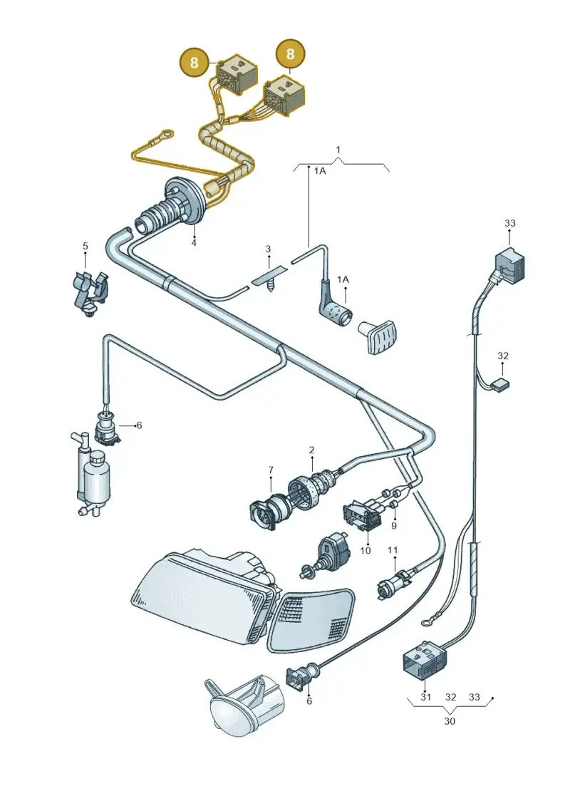 1J0937723D — Volkswagen PASSAT/4MOTION/W8 (2002-2005) diagram 157971400, position 8